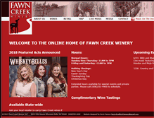 Tablet Screenshot of fawncreekwinery.com